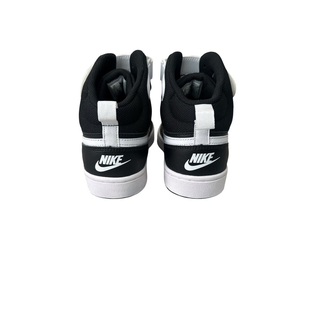 Big Kid's Nike Court Borough Mid 2 (GS) Black/White CD7782 010 Youth 7 - Picture 4 of 8